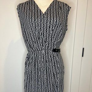 Michael Kors | Black & White Geometric Print Dress | Size: Small